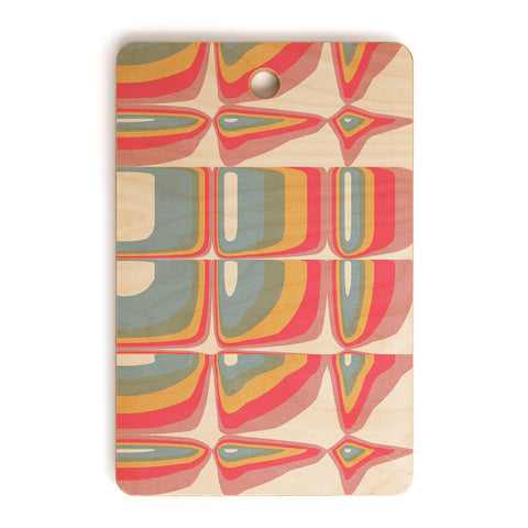 Emanuela Carratoni Whimsical Rainbow Cutting Board Rectangle