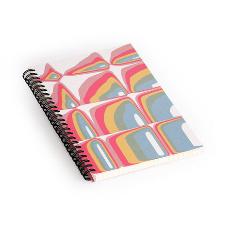 Emanuela Carratoni Whimsical Rainbow Spiral Notebook