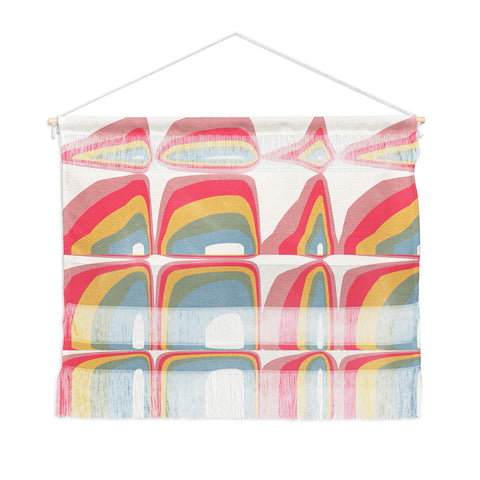 Emanuela Carratoni Whimsical Rainbow Wall Hanging Landscape