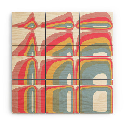 Emanuela Carratoni Whimsical Rainbow Wood Wall Mural