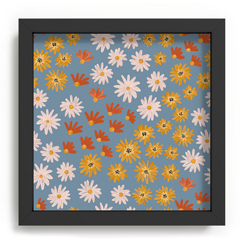 Emanuela Carratoni Wild Painted Flowers Recessed Framing Square