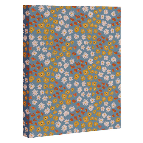 Emanuela Carratoni Wild Painted Flowers Art Canvas