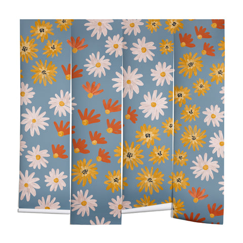 Emanuela Carratoni Wild Painted Flowers Wall Mural