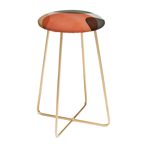 Emanuela Carratoni Winter Abstract Theme Counter Stool