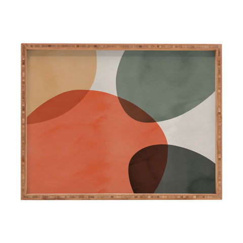 Emanuela Carratoni Winter Abstract Theme Rectangular Tray