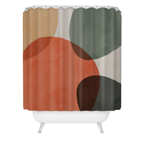 Emanuela Carratoni Winter Abstract Theme Shower Curtain