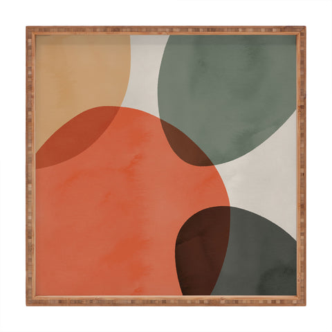 Emanuela Carratoni Winter Abstract Theme Square Tray
