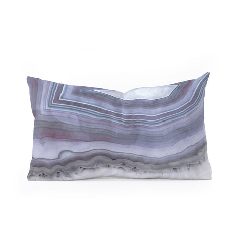 Emanuela Carratoni Winter Agate Oblong Throw Pillow