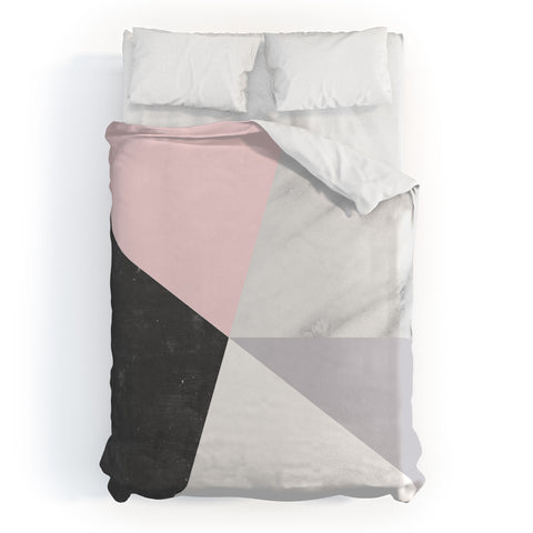 Emanuela Carratoni Winter Color Geometry Duvet Cover