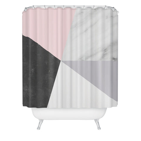 Emanuela Carratoni Winter Color Geometry Shower Curtain