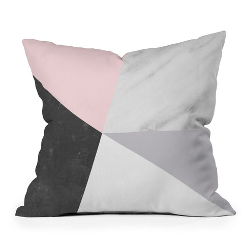 Emanuela Carratoni Winter Color Geometry Throw Pillow