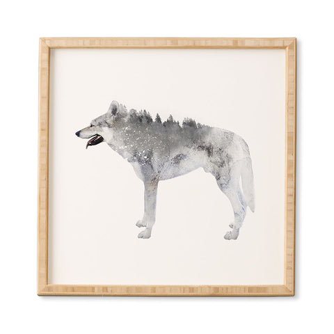 Emanuela Carratoni Winter Wolf 1 Framed Wall Art