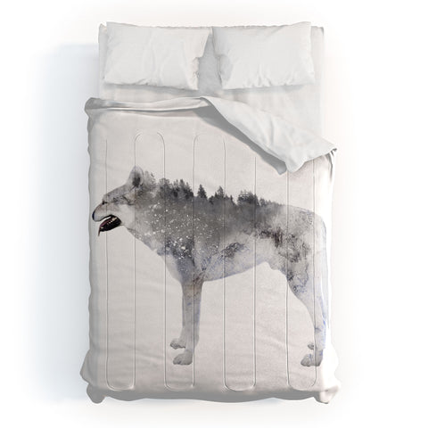 Emanuela Carratoni Winter Wolf 1 Comforter