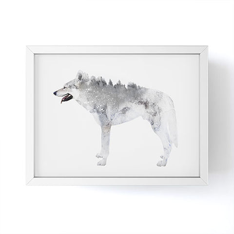 Emanuela Carratoni Winter Wolf 1 Framed Mini Art Print