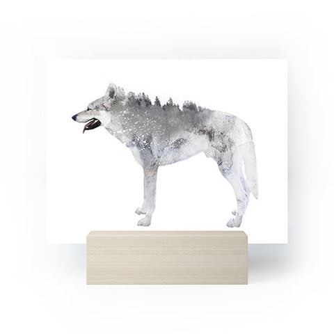 Emanuela Carratoni Winter Wolf 1 Mini Art Print