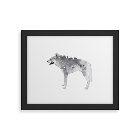 Emanuela Carratoni Winter Wolf 1 Framed Art Print