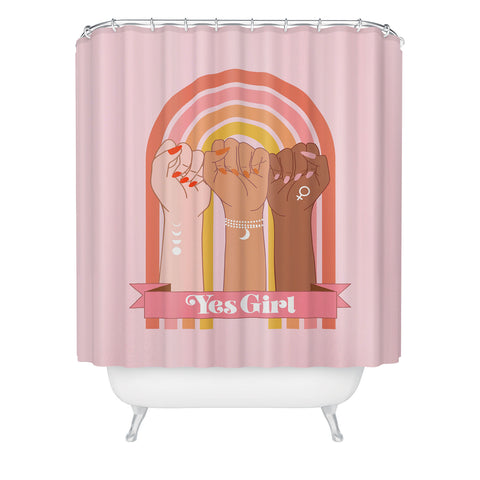 Emanuela Carratoni Yes Girl Shower Curtain