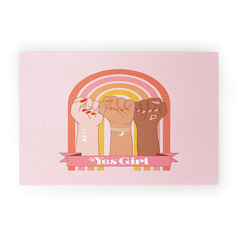 Emanuela Carratoni Yes Girl Welcome Mat