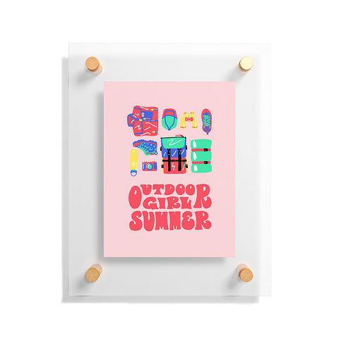 Emma Boys Outdoor Girl Summer Floating Acrylic Print