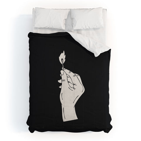 Emma Boys Strike a Light Dark Background Comforter
