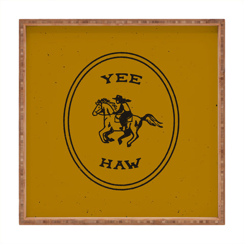Emma Boys Yee Haw in Gold Square Tray