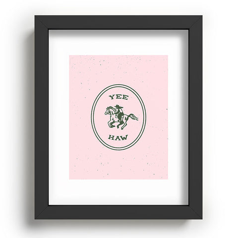 Emma Boys Yee Haw in Pink Recessed Framing Rectangle