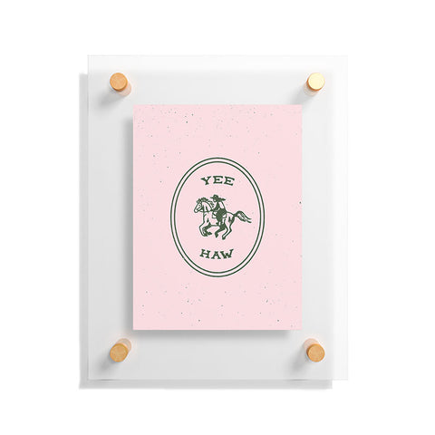 Emma Boys Yee Haw in Pink Floating Acrylic Print