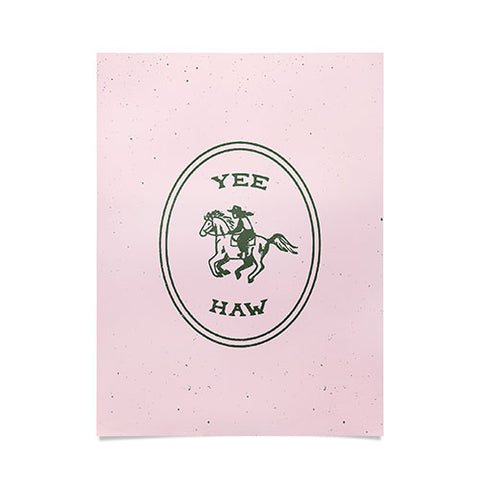 Emma Boys Yee Haw in Pink Poster