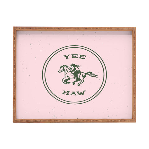 Emma Boys Yee Haw in Pink Rectangular Tray