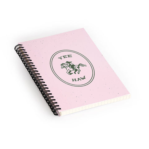 Emma Boys Yee Haw in Pink Spiral Notebook