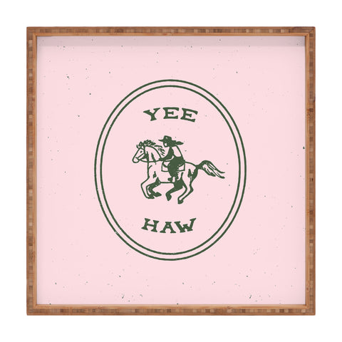 Emma Boys Yee Haw in Pink Square Tray