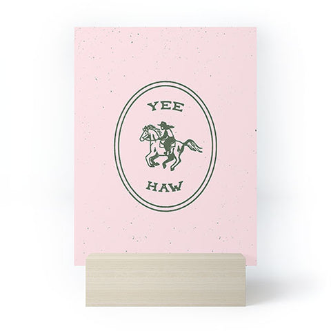 Emma Boys Yee Haw in Pink Mini Art Print