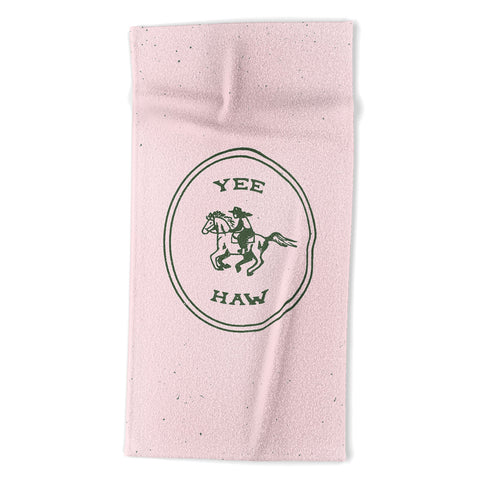 Emma Boys Yee Haw in Pink Beach Towel
