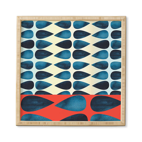 Emmie K Blue Drops Framed Wall Art