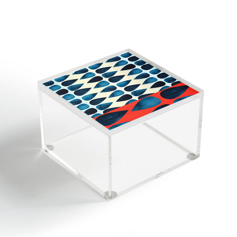 Emmie K Blue Drops Acrylic Box