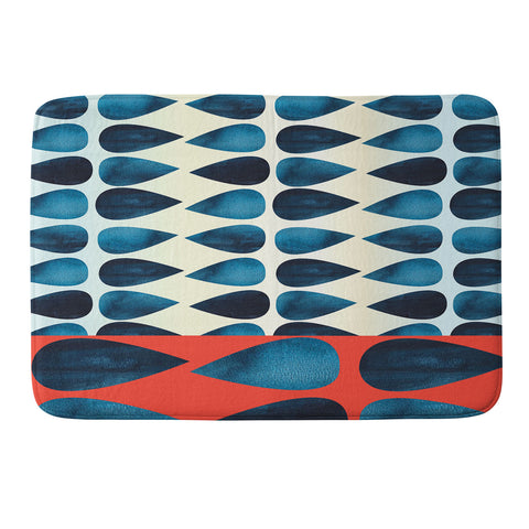 Emmie K Blue Drops Memory Foam Bath Mat