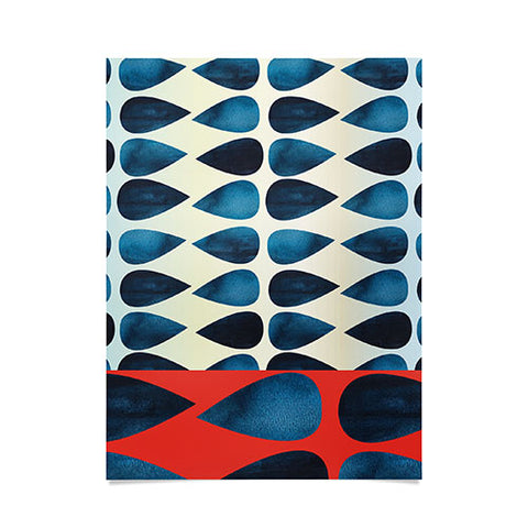 Emmie K Blue Drops Poster