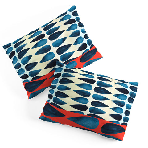 Emmie K Blue Drops Pillow Shams