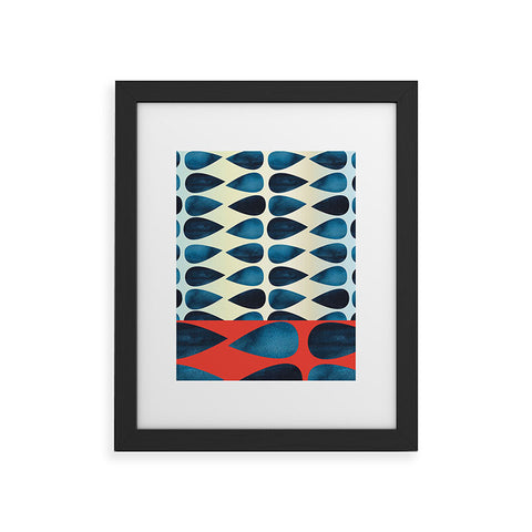 Emmie K Blue Drops Framed Art Print
