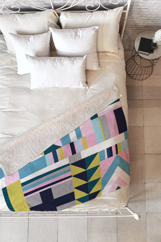 Emmie K modern love Fleece Throw Blanket