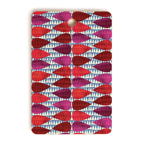 Emmie K Pink Drop Cutting Board Rectangle