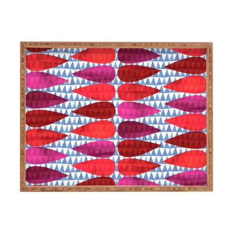 Emmie K Pink Drop Rectangular Tray