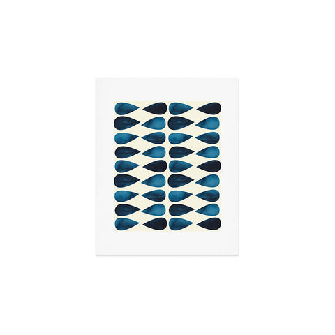 Emmie K Simple Blue Drop Art Print