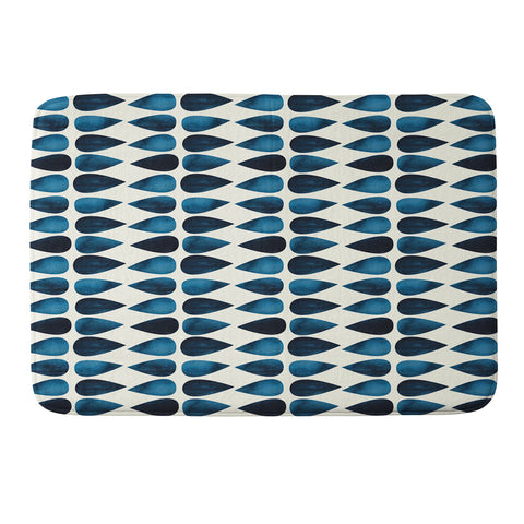 Emmie K Simple Blue Drop Memory Foam Bath Mat