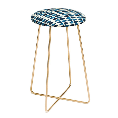 Emmie K Simple Blue Drop Counter Stool