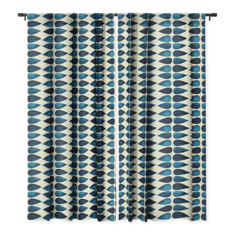 Emmie K Simple Blue Drop Blackout Window Curtain