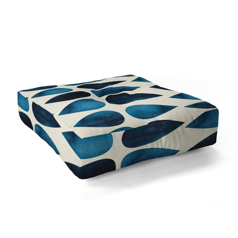 Emmie K Simple Blue Drop Floor Pillow Square