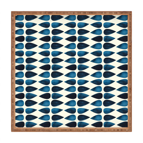 Emmie K Simple Blue Drop Square Tray