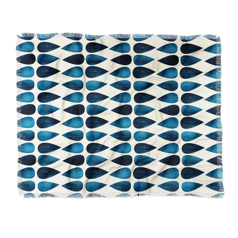 Emmie K Simple Blue Drop Throw Blanket