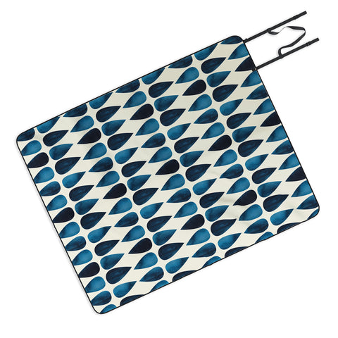 Emmie K Simple Blue Drop Picnic Blanket